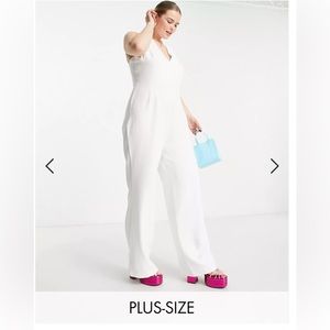 ASOS curve plus size white jumpsuit size 24 but a US size 20